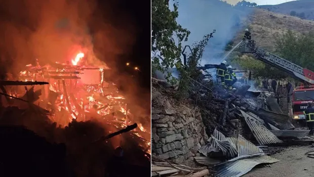 Adana'da yangın çıkan ev çöktü! İki kardeşten acı haber