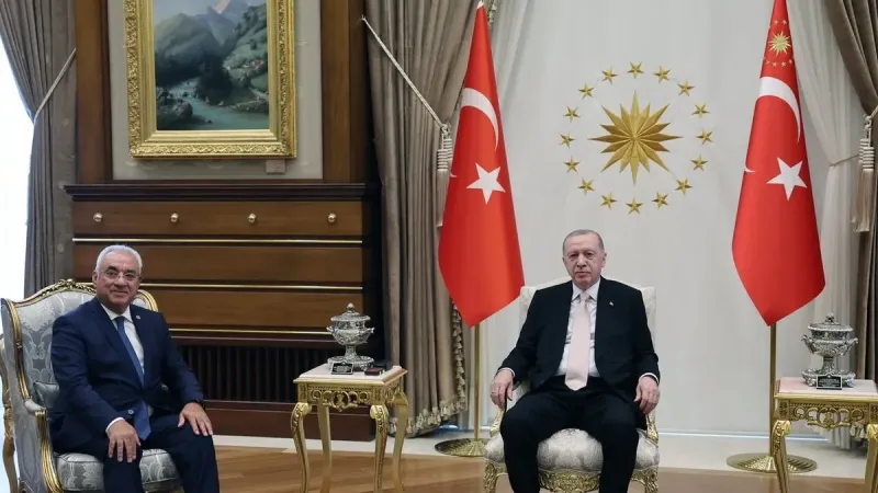 Başkan Erdoğan DSP Genel Başkanı Aksakal'ı kabul etti
