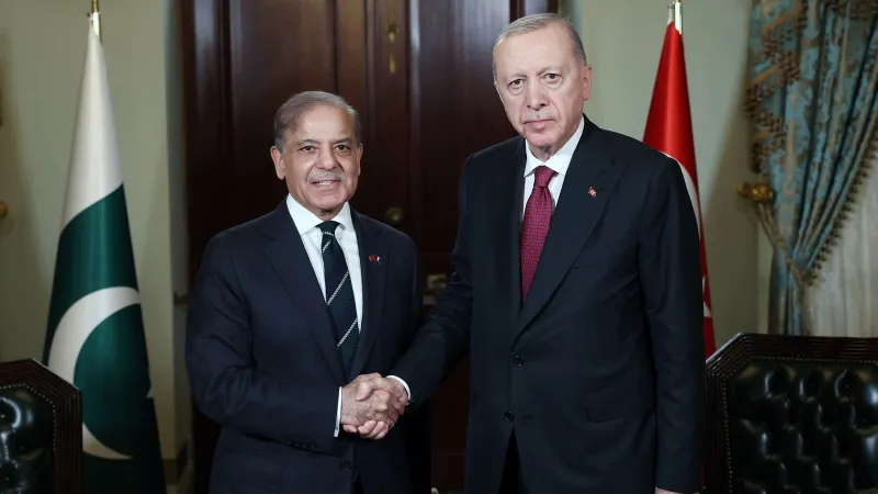 Cumhurbaşkanı Erdoğan, Pakistan Başbakan'ı Şerif'i kabul etti