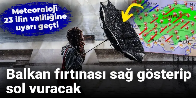 Balkan Fırtınası Geliyor! 23 İle Kritik Uyarı!