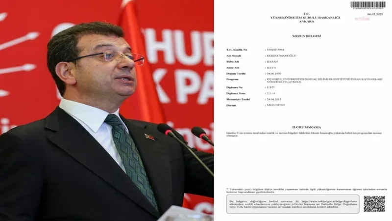 İmamoğlu Diploması Skandalı! Yüksek Lisansı Unuttular mı?