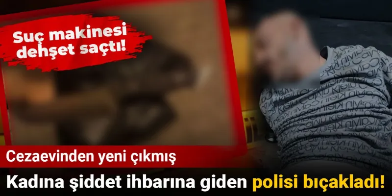 Suç makinesi dehşet saçtı! Kadına şiddet ihbarına giden polisi bıçakladı!